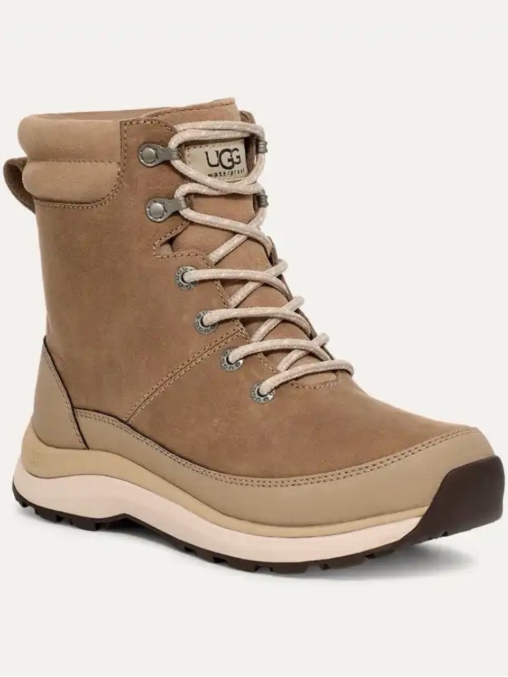 UGG Women's Tan Lace-Up Waterproof Winter Boot